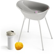 Resim Bella Çift Yönlü 0-12 Ay Gri Banyo Küveti Seti 