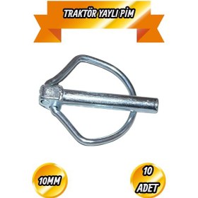 Resim Traktör Pimi Yaylı Pim Römork Ek Pimi 10 Mm 10 Adet 