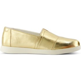Resim 10022131 Gold Espadril / Keten Kadın 10021745 10022131 Toms Alpargata Plus Metallic Nappa Leather Altın 
