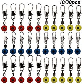 Resim 10/30 adet Walleye Nal Yüzük Bağlantı Elemanı Deniz Çubuğu Şamandıra Seti Aksesuarları Deniz Fasulyesi Bağlantı Elemanı 