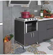 Resim Kenzlife Ocak Dolabı Aysu Gri 85 60 57 Mutfak Modül Mini Fırın Mikrodalga Banyo Ofis 