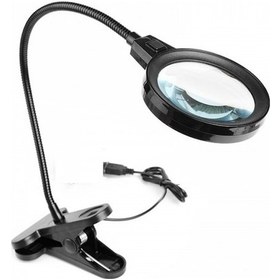 Resim 12 Led Clipslı Işıklı Büyüteç,işıklı Masa Lambası Çalışma Lambası 