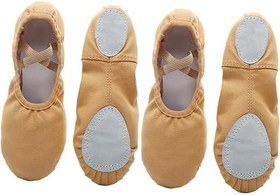 Resim YARNOW 2 Çift Pantuflas Para Hombres Bale Terlikleri Bayan Dans Ayakkabısı Kadınlar Için ışıltılı Daireler Yoga Çorap Ayakkabı Deri Cep Düz Ayakkabılar Erkeklerin 