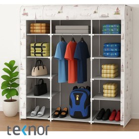 Resim Teknor Çift Yandan Raflı Askılıklı Kaliteli Bez Dolap - Istanbul 