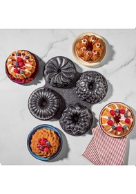 Resim Elisa Siyah 4'lü Döküm Kek Kalıbı Siyah 