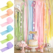 Resim Krep Kağıt Süslemeler 6 Rulo Pastel Gökkuşağı Süslemeler Doğum Günü Duşu Cinsiyet Açıklama Düğün Mezuniyet Partisi Anneler Günü Paskalya Süslemeleri DIY El İşleri 