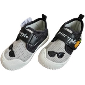 Resim Gezer Çocuk Ev Okul Kreş Yumuşak Keten Ayakkabı Panduf Ananas Model Kayma Yapmaz Taban Sarı Haki 