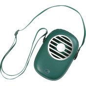Resim Szykd WX616 Mini Asma Boyun Fan USB Öğrenci Ofisi El Taşıyıcı Fan Yeşil (Yurt Dışından) 