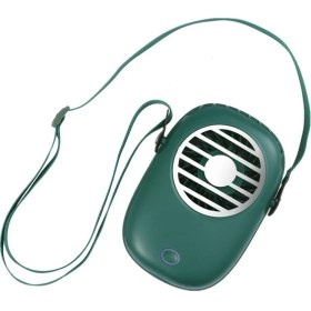 Resim Szykd WX616 Mini Asma Boyun Fan USB Öğrenci Ofisi El Taşıyıcı Fan Yeşil (Yurt Dışından) 