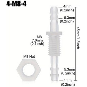 Resim Hightower 5 Adet M6-m10 Pp Vida Altıgen Somun - Akvaryum, Hava Pompası & Teras Bağlantıları İçin Dayanıklı Plastik Konnektör 