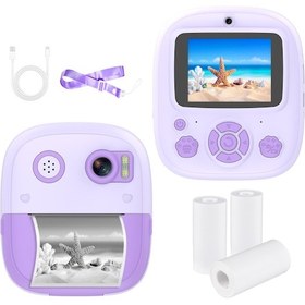 Resim Ximistore9 Çocuklar İçin Anında Baskılı Dijital Fotoğraf Makinesi, 1080p Video, 2.4 İnç Ips Ekran, 8x Zoom, Termal Baskı Kağıdı, Boyun Askısı 