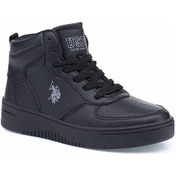 Resim U.S. Polo Assn. Aristo Hı Cilt Unisex Sneaker Spor Ayakkabı Siyah 