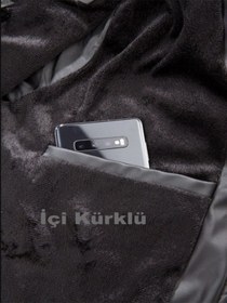 Resim Mero Life Erkek Yeni Sezon Siyah Dar Kesim Deri Ceket & Mont Siyah 
