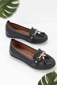 Resim Bambi Siyah Kadın Loafer Ayakkabı K01590010909 