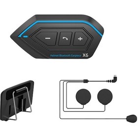 Resim Lemestar X6 Motosiklet Kaskı İçin Bluetooth Kulaklık - 1500mah, Bt 5.0, Ipx67 Su Geçirmez, Çift Telefon Bağlantılı 