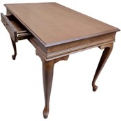 Resim Bengimobilya Çalışma Masası Ahşap Kayın Lükens Aslan Ayak Parlak Lake Klasik Ceviz 