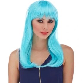 Resim Aspata Store Turkuaz Mavi Parti Peruğu 