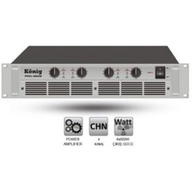 Resim König Pro-3608s - 4 Kanal Power Anfi 4x800 Watt 