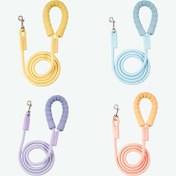 Resim 4 Renkli Dopamin Yeni Köpek Halat Evcil Hayvan Malzemeleri Traction Rope Renkli Naylon Yuvarlak Halat Köpek Yürüyüş Halatı Köpek Traction 