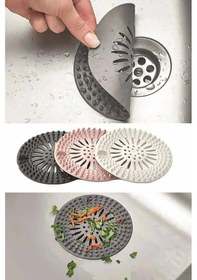 Resim Mainshop 2 Adet Yuvarlak Silikon Süzgeç 12 Cm 3 Renk M-140 Çok Renkli 