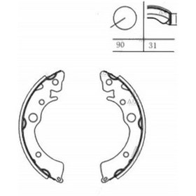 Resim Esse Otomotiv Civic 88-91 Pabuç Arka Fren Balata - MHR-00016 - 43053-SR3-A00 