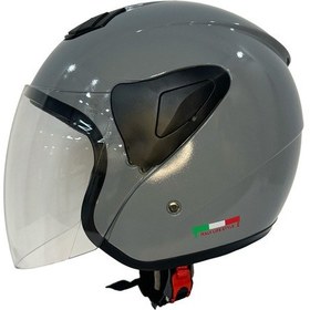 Resim Sw 733 Gri Yarım Kask - Şeffaf Vizörlü 