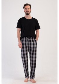 Resim Yake Store Ceplı Erkek P.suprem Tek Alt Pıjama - Gray Siyah 