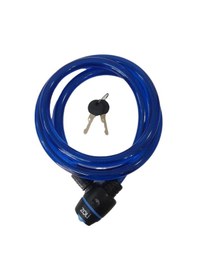 Resim Zoli Bisiklet Kilit Halat 15x1500 84118 Anahtarlı Mavi Klt-107-1 Çok Renkli 