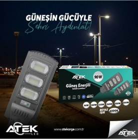Resim Güneş Enerjili Sokak Lambası 120 W Çok Renkli 