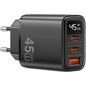 Resim Wiwu Wi-g011 Firefly Serisi Gan Tech Pd Hızlı Şarj Özellikli Şarj Başlığı 45w Siyah 