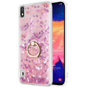 Resim Samsung Galaxy A10 Kılıf Glitter Liquid Holder Pembe Microsonic