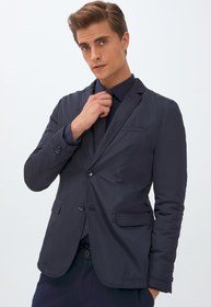 Resim Koyu Lacivert Technical Blazer Mont / Ceket 