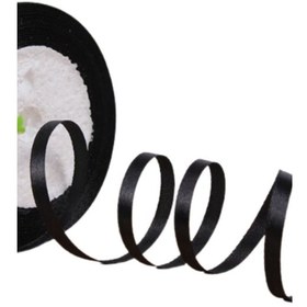 Resim Saten Kurdele 3 mm Siyah 1 Metre 