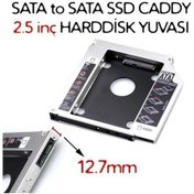 Resim Ssd Caddy 12.7 Mm Dvd To Ssd Kızak 2 Hdd Bağlama 