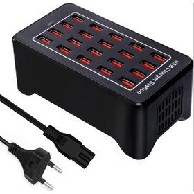 Resim Appa 20 PORT ÇOKLU USB ŞARJ İSTASYONU 5V-10A 100W 20 Lİ USB ŞARJ CİHAZI 
