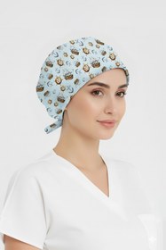 Resim ÇİZGİ MEDİKAL Yelken Dümeni Desenli Bone (Cotton Likra Kumaş) 