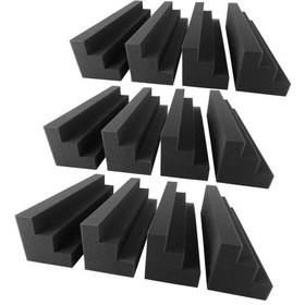 Resim Padalink 12 Adet Trapezoidal Ses Yalıtım Köpüğü - Ateş Direnci, Yüksek Yoğunluk - Stüdyo, Sinema, Bar, Ev Kullanıma Uygun - 30x7.5x7.5cm 10" 