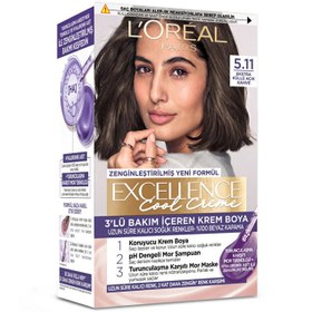 Resim Loreal Paris Excellence Cool Creme - Krem Saç Boyası No: 5.11 Ekstra Küllü Açık Kahve 