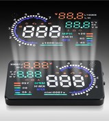 Resim Hud 5.5 inch A8 HUD OBD2 Navigasyon Yansıtma Ekranı Head Up Display 