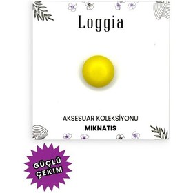 Resim Loggia Eşarp Ve Şal Mıknatısı Soft Sarı Renk - Başörtü Tutucu Kadın Tesettür Aksesuar Mıknatıs Sarı 