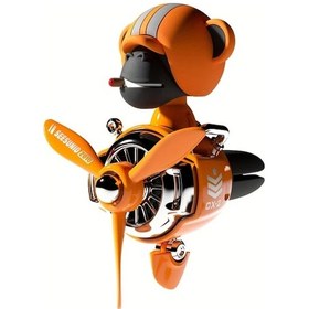 Resim Xuweiwei 1 Adet Goril Sarı Sevimli Pilot Ayı Araç İçi Dekorasyon Hediyelik Figür 