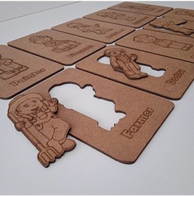 Resim Jobs Meslek Figür Ahşap Boyama Seti- Eğitici Çocuk Oyuncakları 