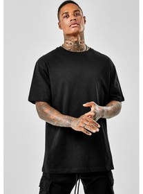 Resim Erkek Oversize Beyaz Tshirt Siyah 