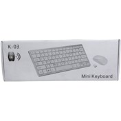Resim K-03 Mini Beyaz Wıreless Kablosuz Klavye Mouse S Pl-395 Diğer 