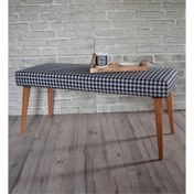Resim Zeen Concept Retro Bench Puf Kazayağı Desenli 