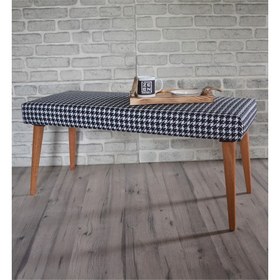 Resim Zeen Concept Retro Bench Puf Kazayağı Desenli 