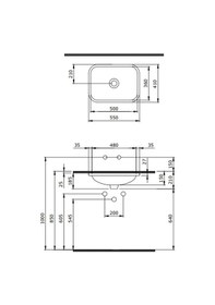 Resim Bocchi Scala Tezgahaltı Lavabo 55 CM Mat Yasemin 1006-007-0125 