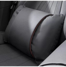 Resim Xuweiwei Lüks Oto Aksesuarları Sıfır Basınç Tasarım Nappa Yüzeyli Bel Ve Baş Yastığı Siyah 