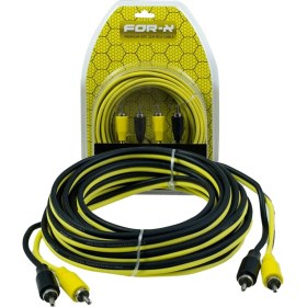 Resim For-X X-25RCA 2 Rca + 2 Rca 5 Metre Oto Anfi Kablosu 