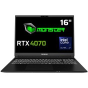 Resim Monster Tulpar T6 V2.1.2 Core Ultra 7 155H 32 GB RAM 1 TB SSD 8 GB RTX 4070 FreeDOS 16" WQXGA 240 Hz Taşınabilir Bilgisayar Monster